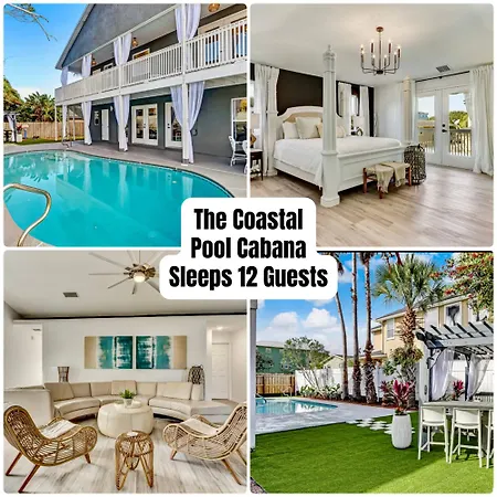 Coastal Cabana Heated Pool Walk To Beach